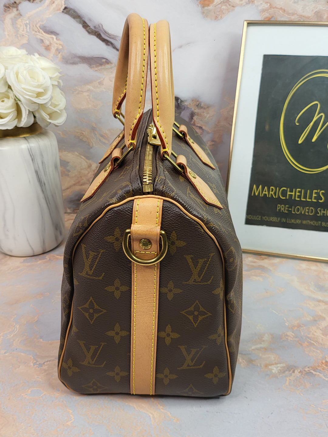 Louis Vuitton Monogram Speedy 25 Bandouliere