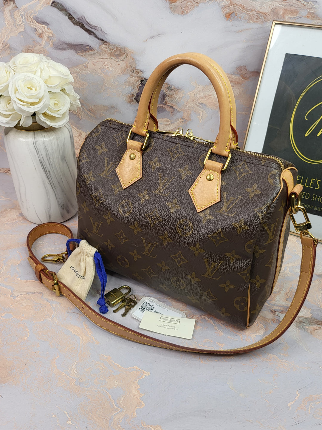 Louis Vuitton Monogram Speedy 25 Bandouliere