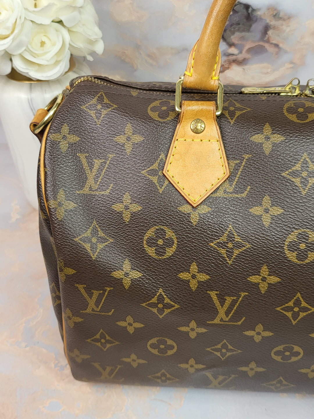 Louis Vuitton Monogram Speedy 30 Bandouliere