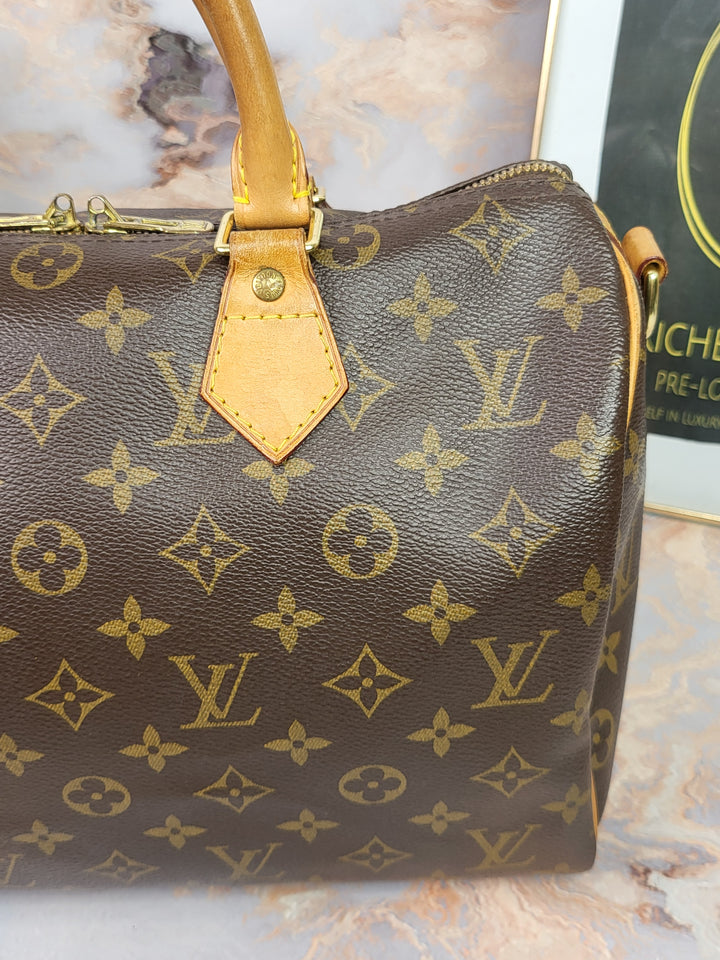 Louis Vuitton Monogram Speedy 30 Bandouliere