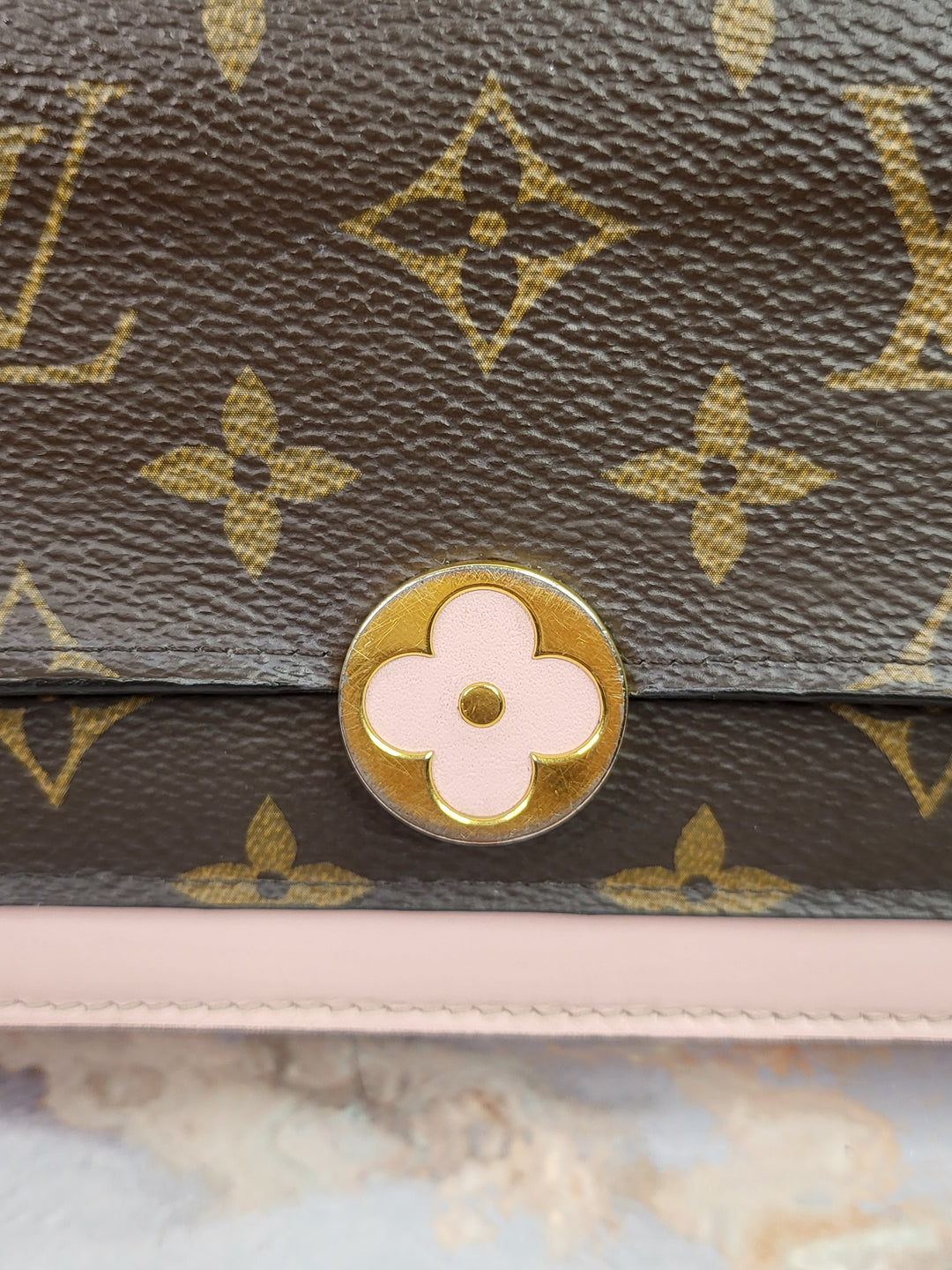 Louis Vuitton Monogram Flore Chain Wallet