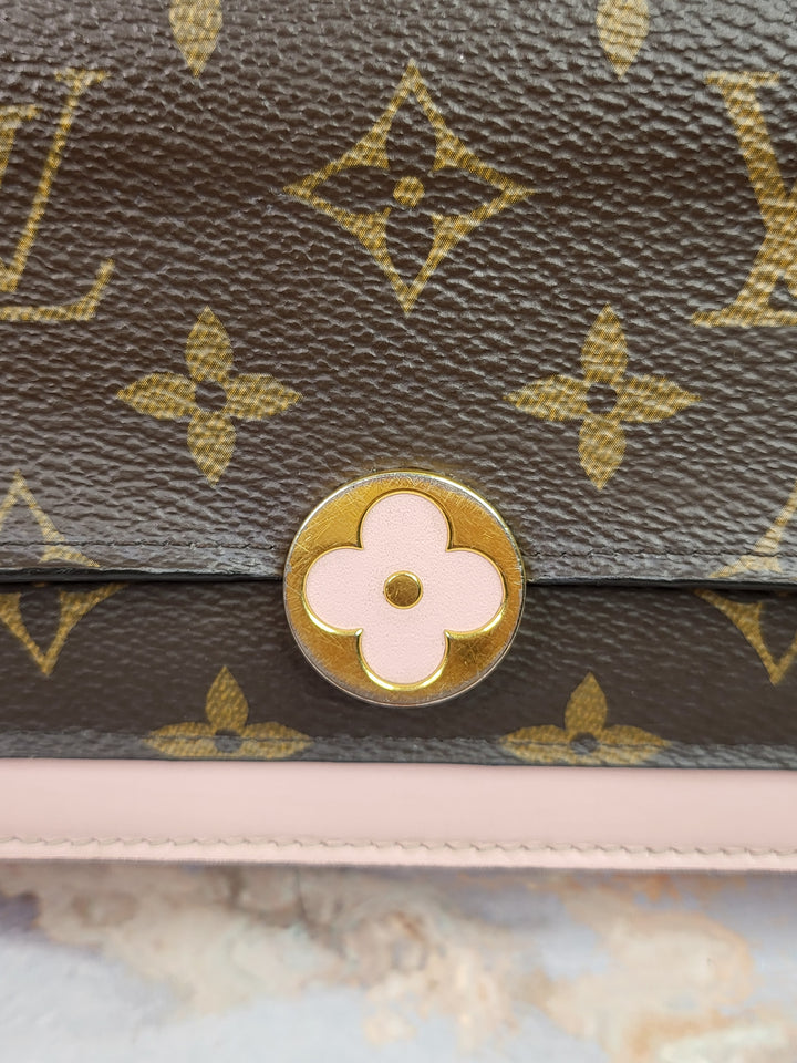 Louis Vuitton Monogram Flore Chain Wallet