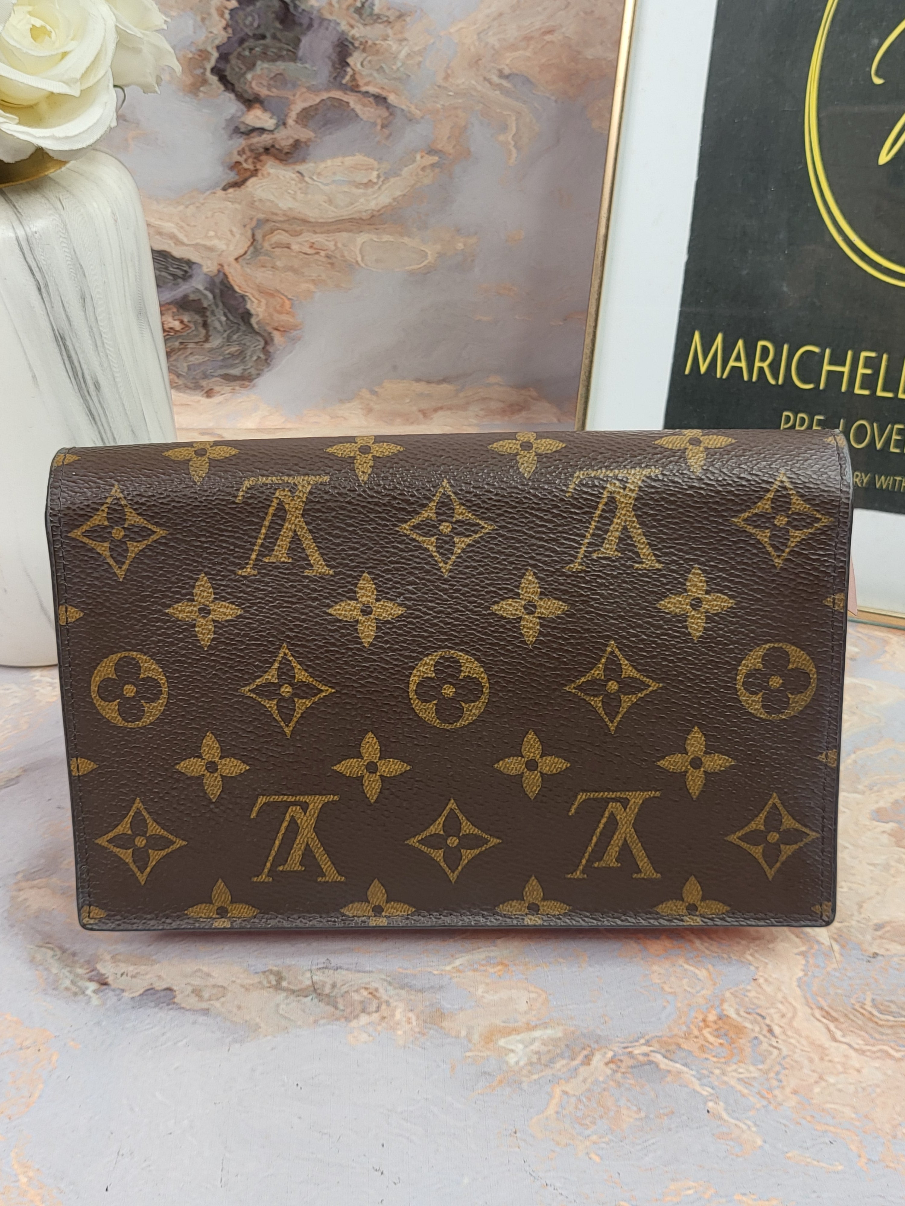 Louis Vuitton Vintage shops Monogram Long Wallet on Chain