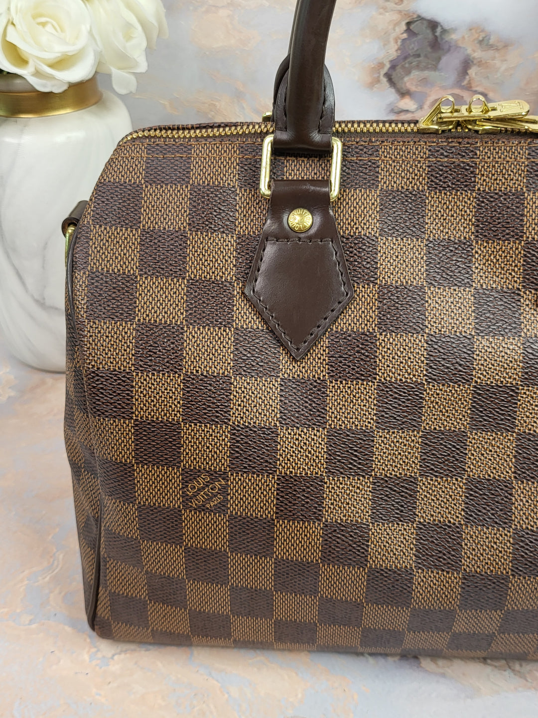 Louis Vuitton Damier Ebene Speedy 25 Bandouliere