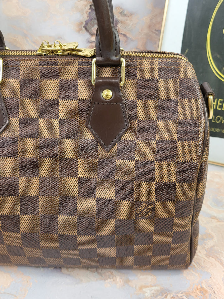 Louis Vuitton Damier Ebene Speedy 25 Bandouliere