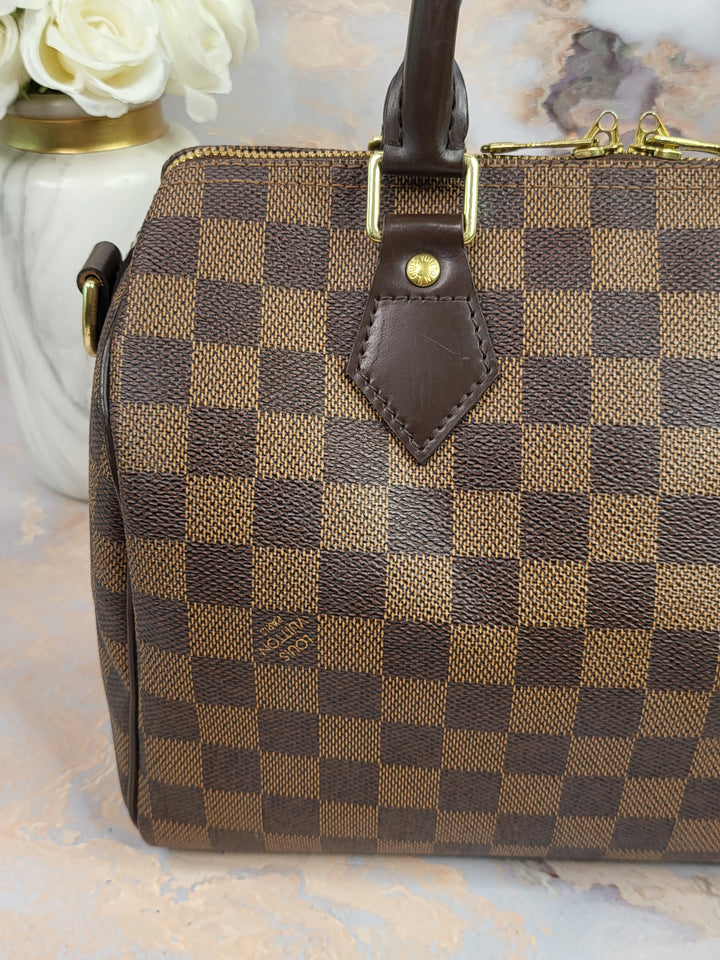 Louis Vuitton Damier Ebene Speedy 25 Bandouliere