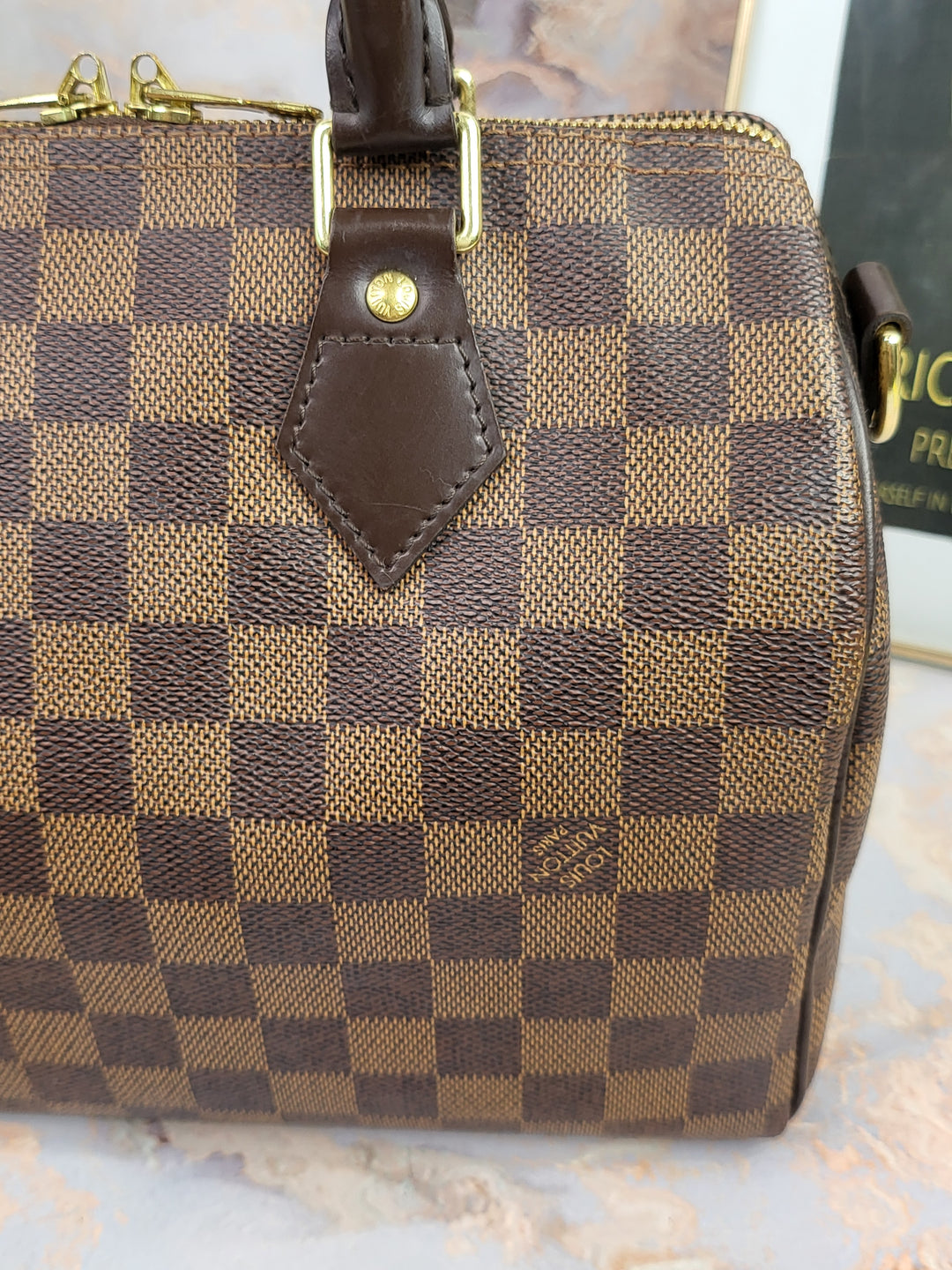 Louis Vuitton Damier Ebene Speedy 25 Bandouliere