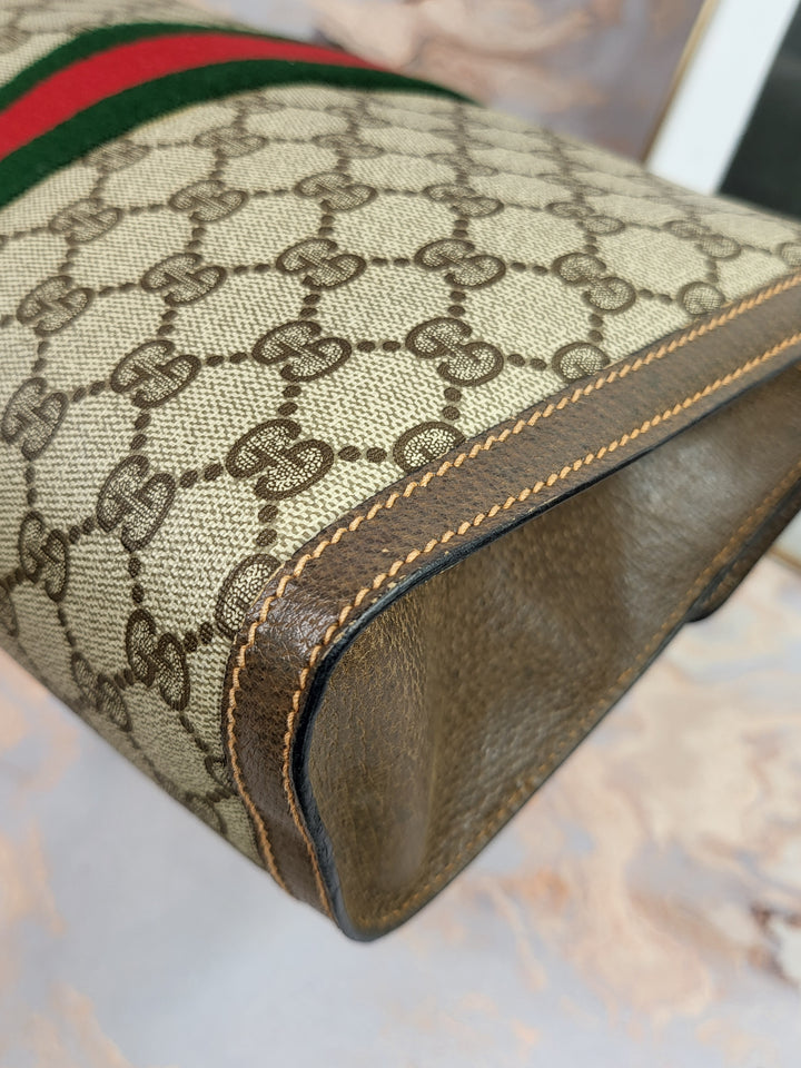 Gucci Web Sherry Line Clutch Bag