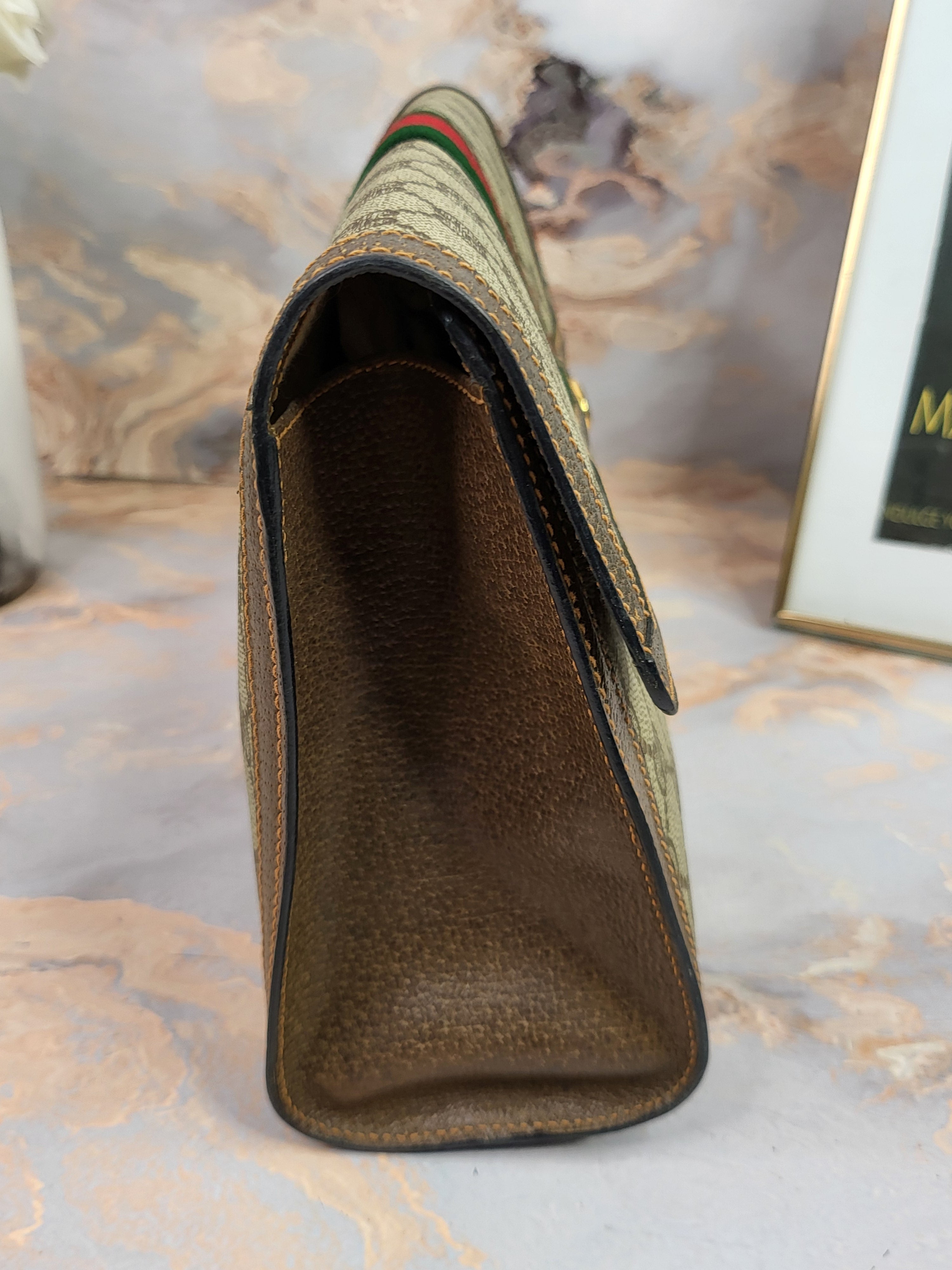 Gucci Web Sherry Line Clutch Bag