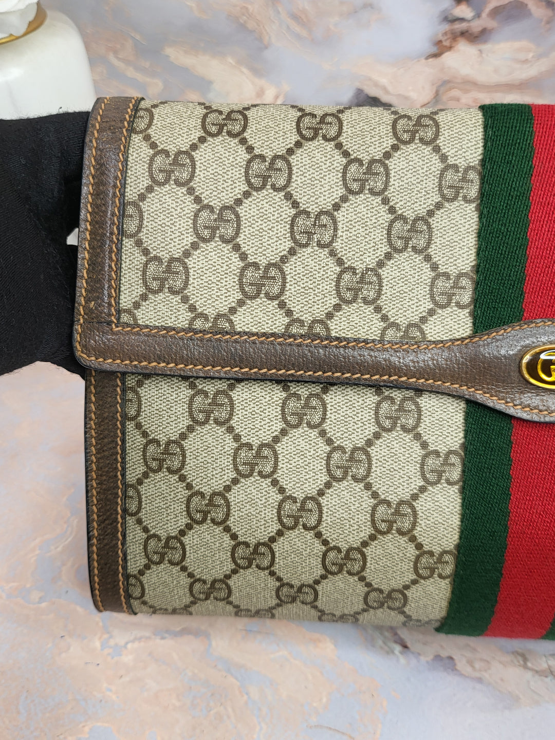 Gucci Web Sherry Line Clutch Bag