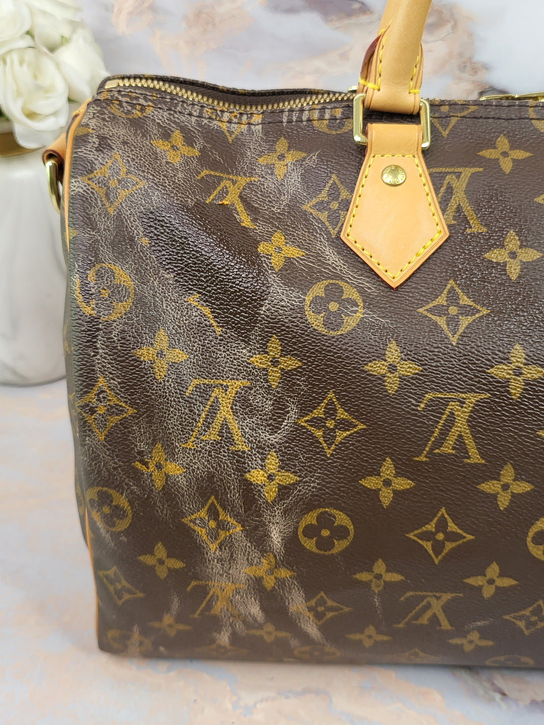 Louis Vuitton Monogram Speedy 35 Bandouliere