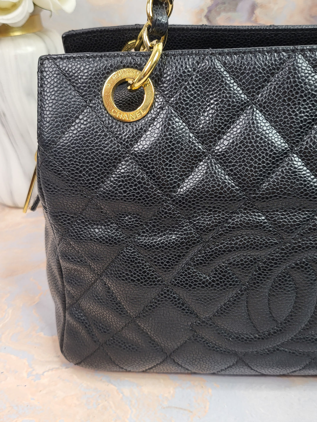 Chanel Caviar Petite Shopping Tote