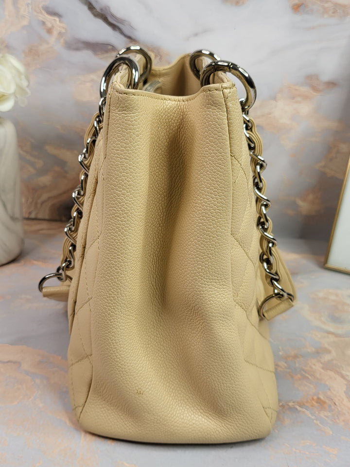 Chanel Caviar Beige Grand Shopping Tote (GST)