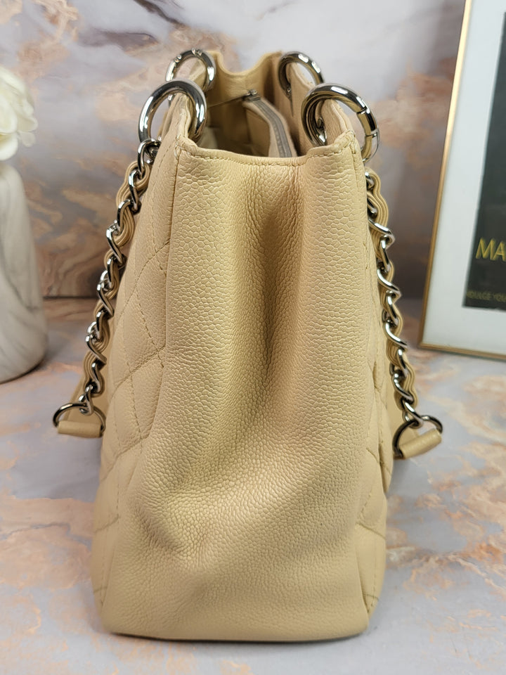 Chanel Caviar Beige Grand Shopping Tote (GST)