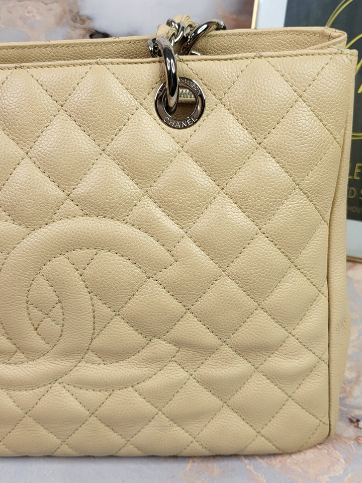 Chanel Caviar Beige Grand Shopping Tote (GST)