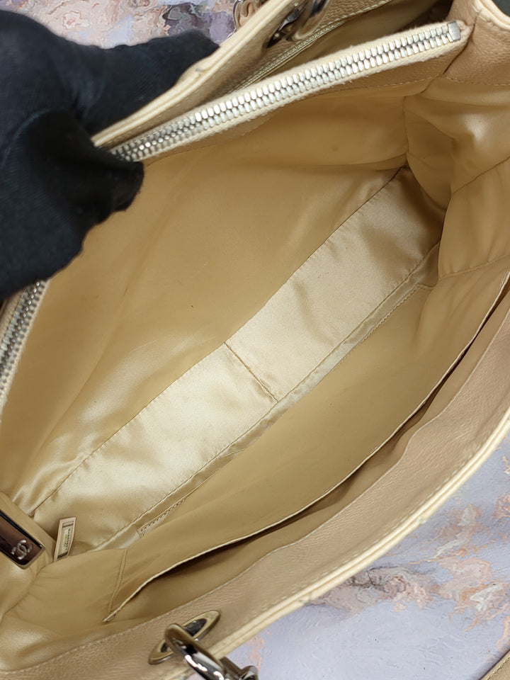 Chanel Caviar Beige Grand Shopping Tote (GST)