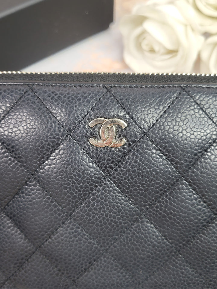 Chanel Caviar Long Zippy Organizer