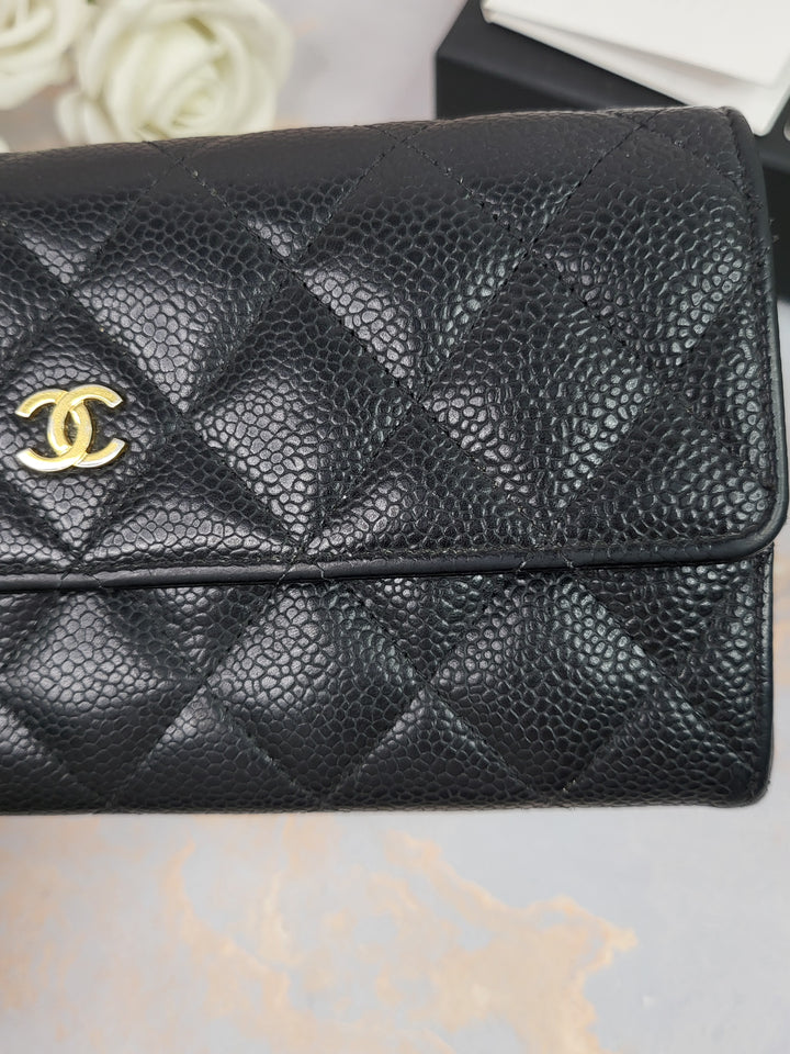 Chanel Caviar Long Wallet