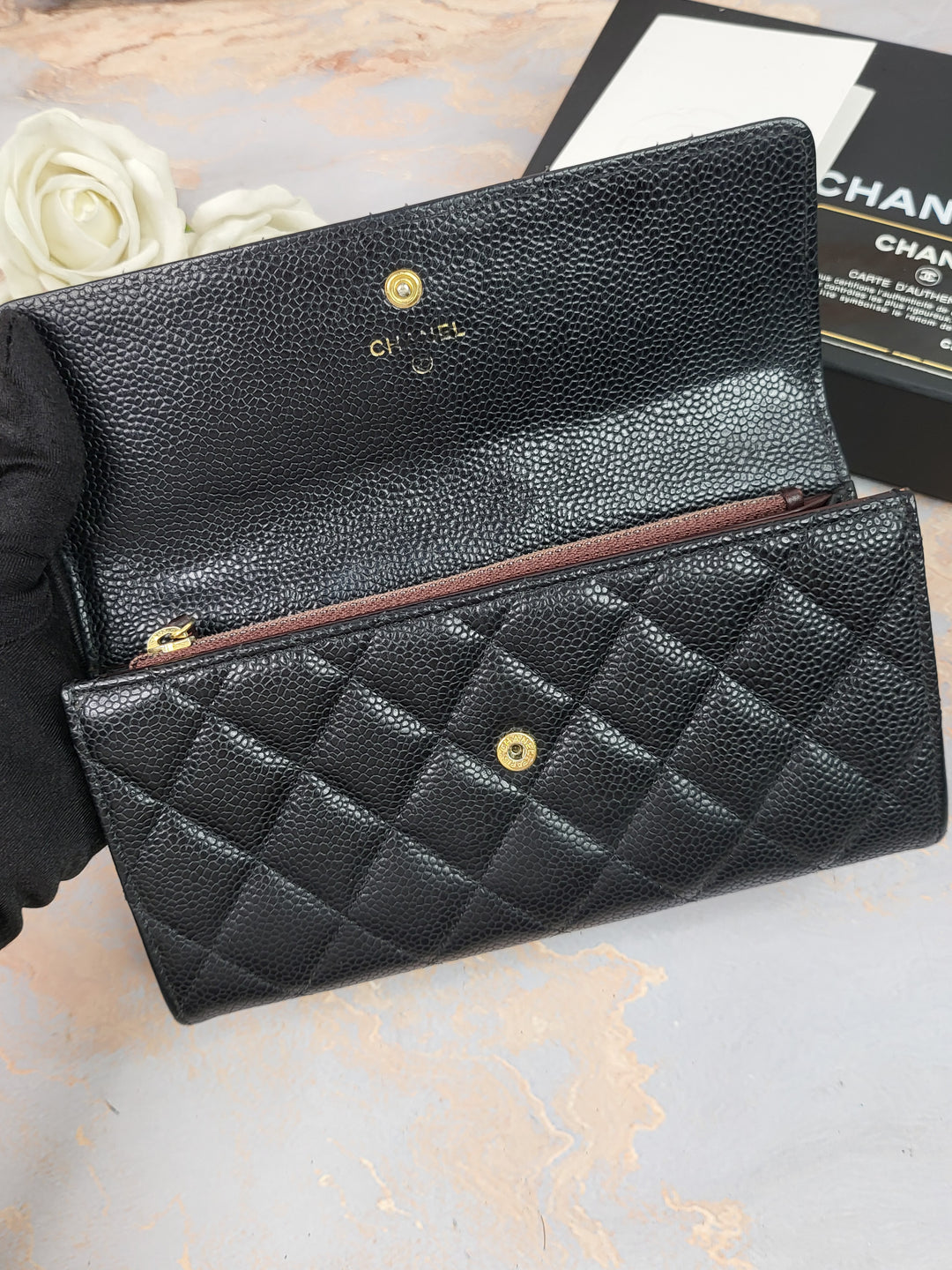 Chanel Caviar Long Wallet