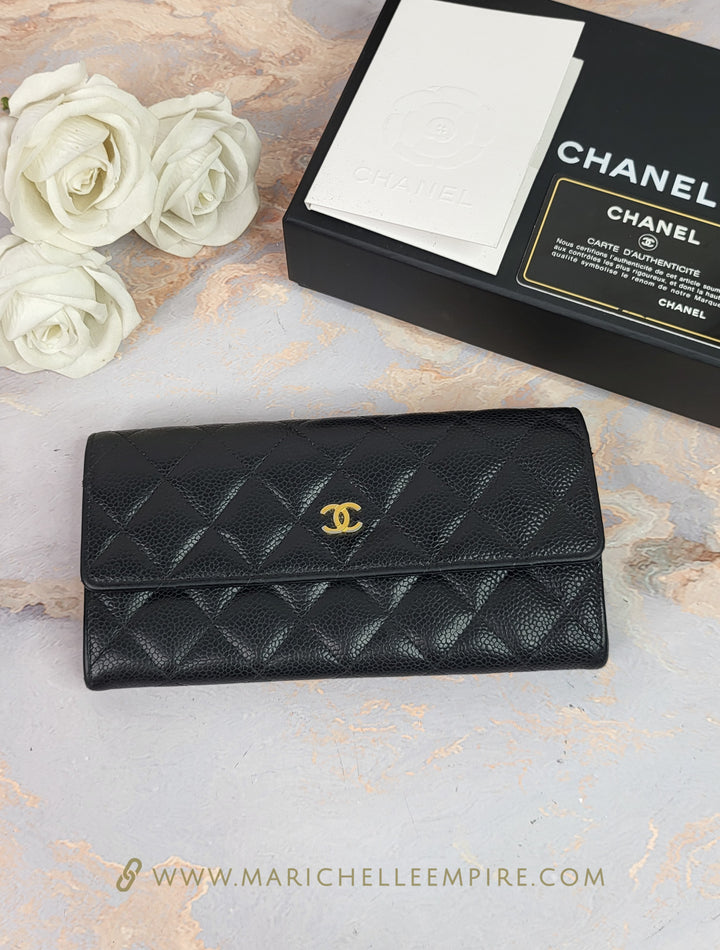 Chanel Caviar Long Wallet