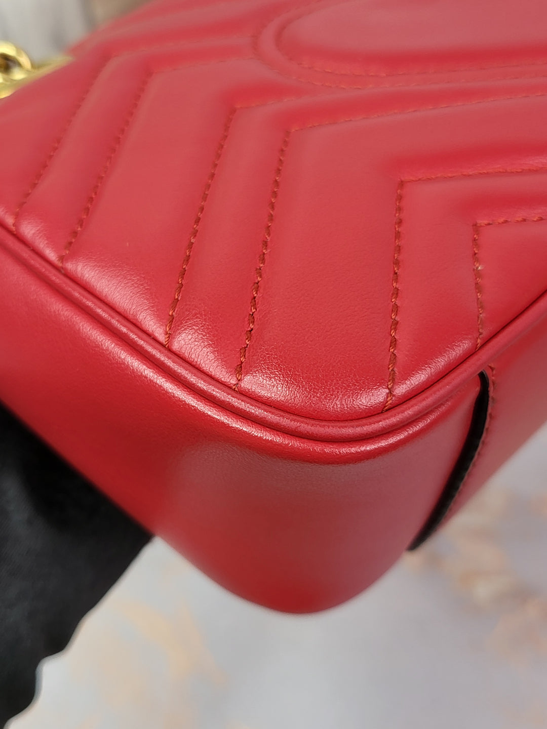 Gucci Calfskin Red Marmont Mini