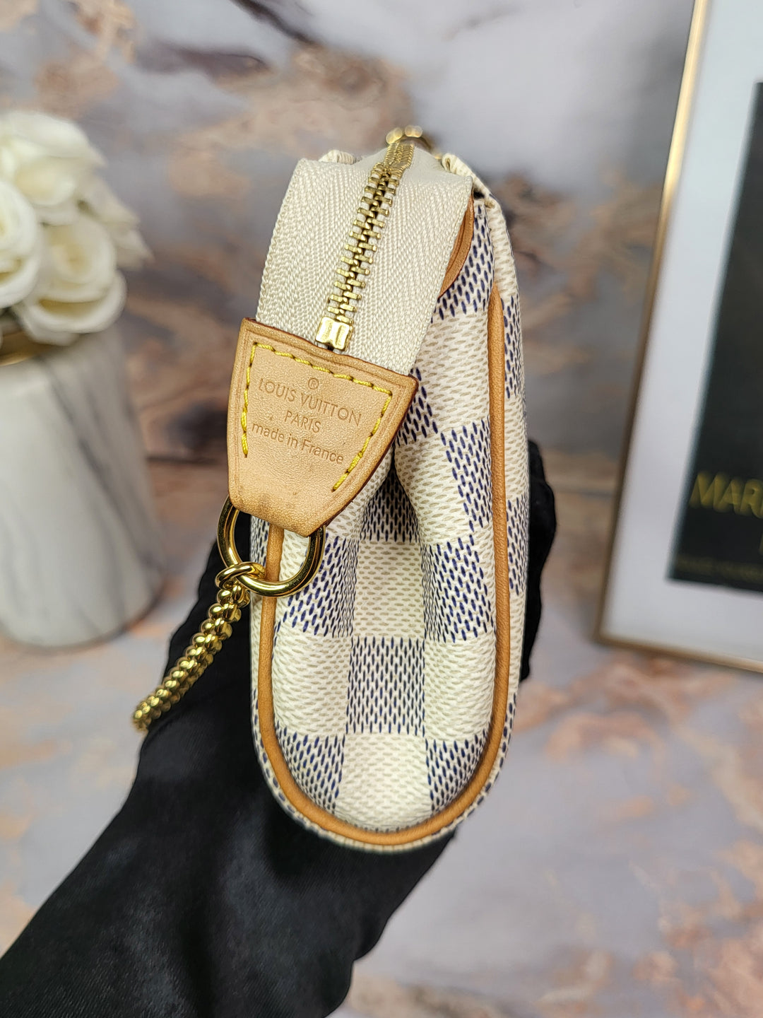 Louis Vuitton Damier Azur Eva Clutch