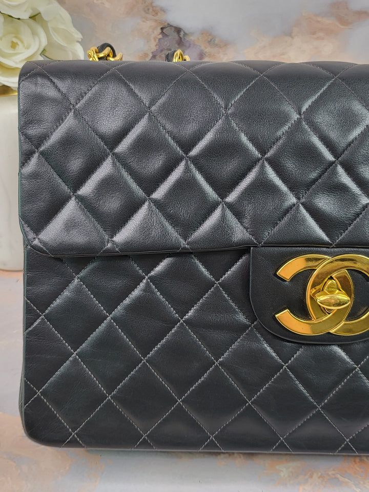 Chanel Lambskin Vintage Maxi Flap