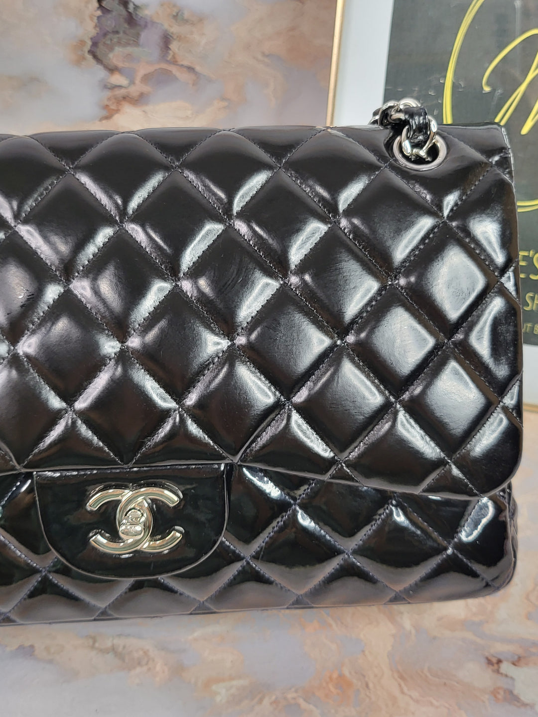 Chanel Patent Double Flap Jumbo