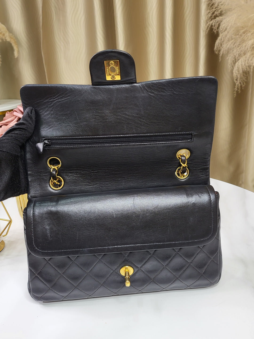 Chanel Lambskin Double Flap Medium