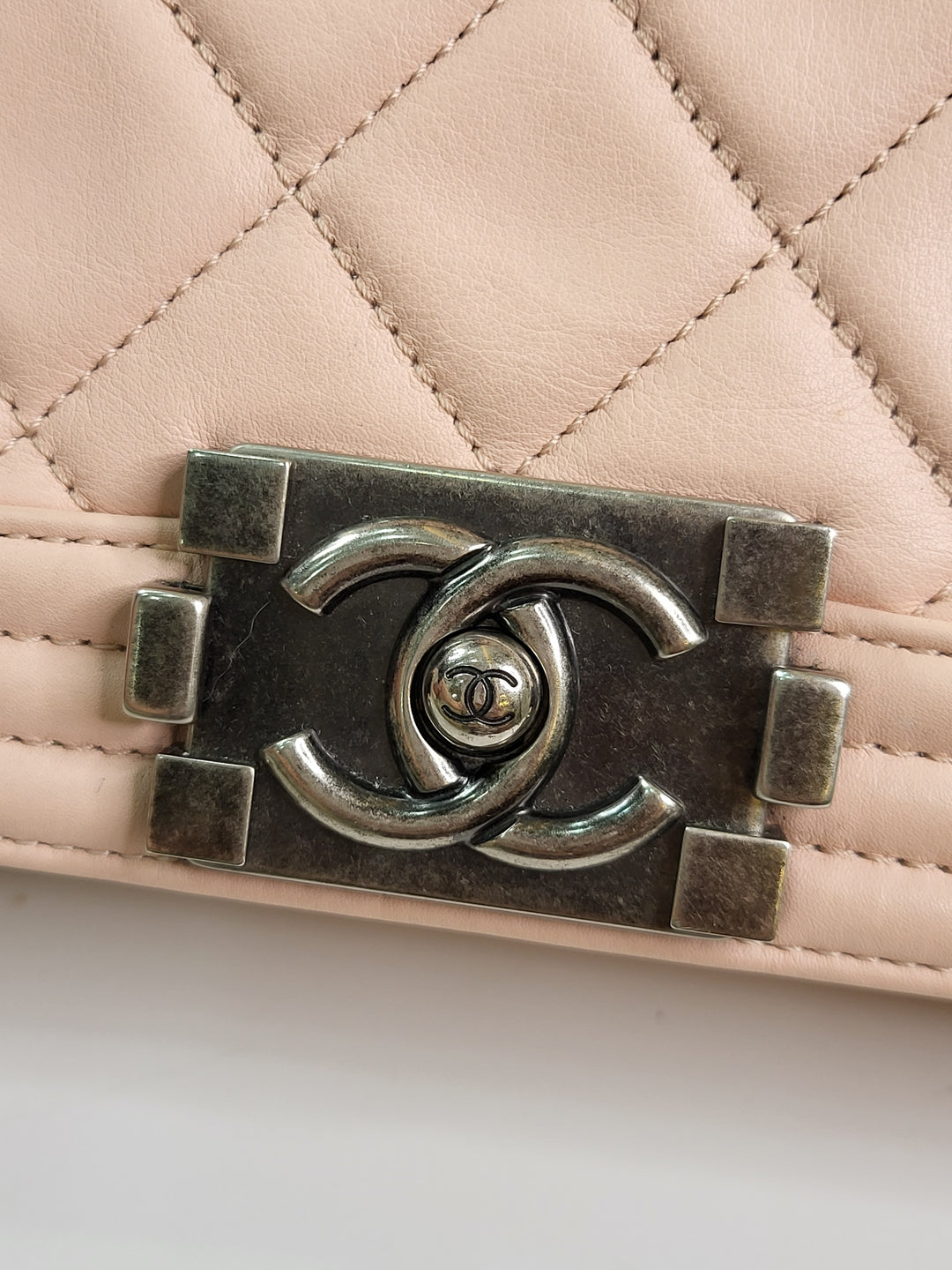 Chanel Lambskin Leboy Old Medium Apricot Pink