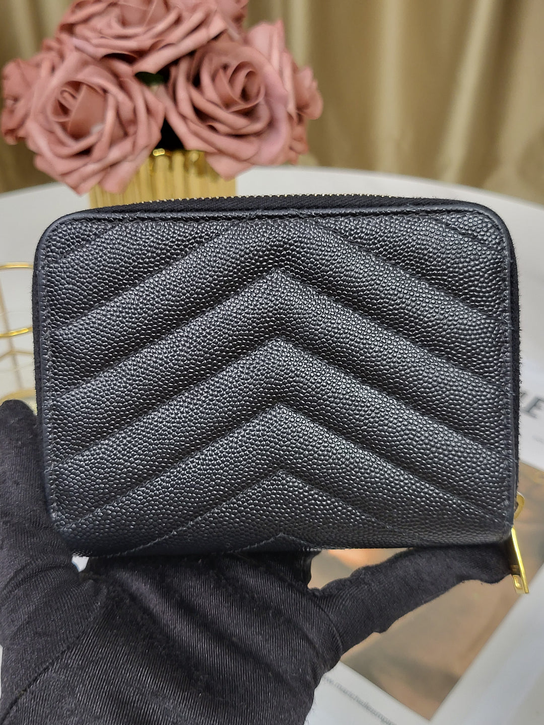 Saint Laurent Compact Zippy Wallet