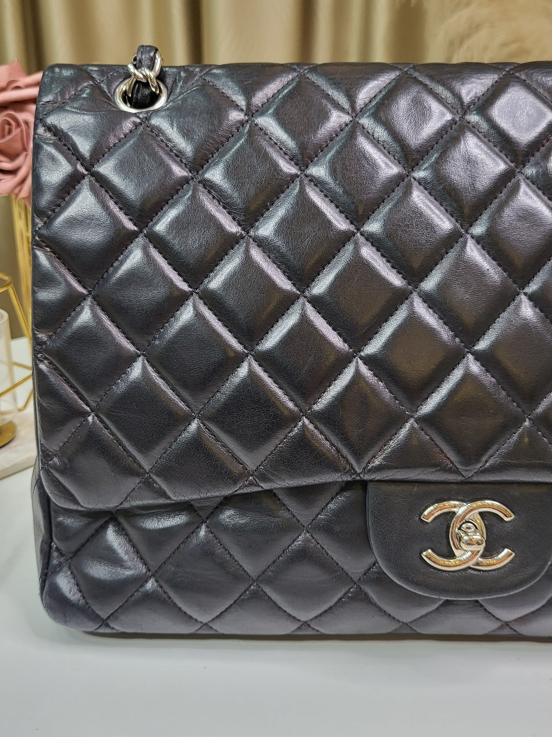 Chanel Lambskin Single Flap Jumbo SHW