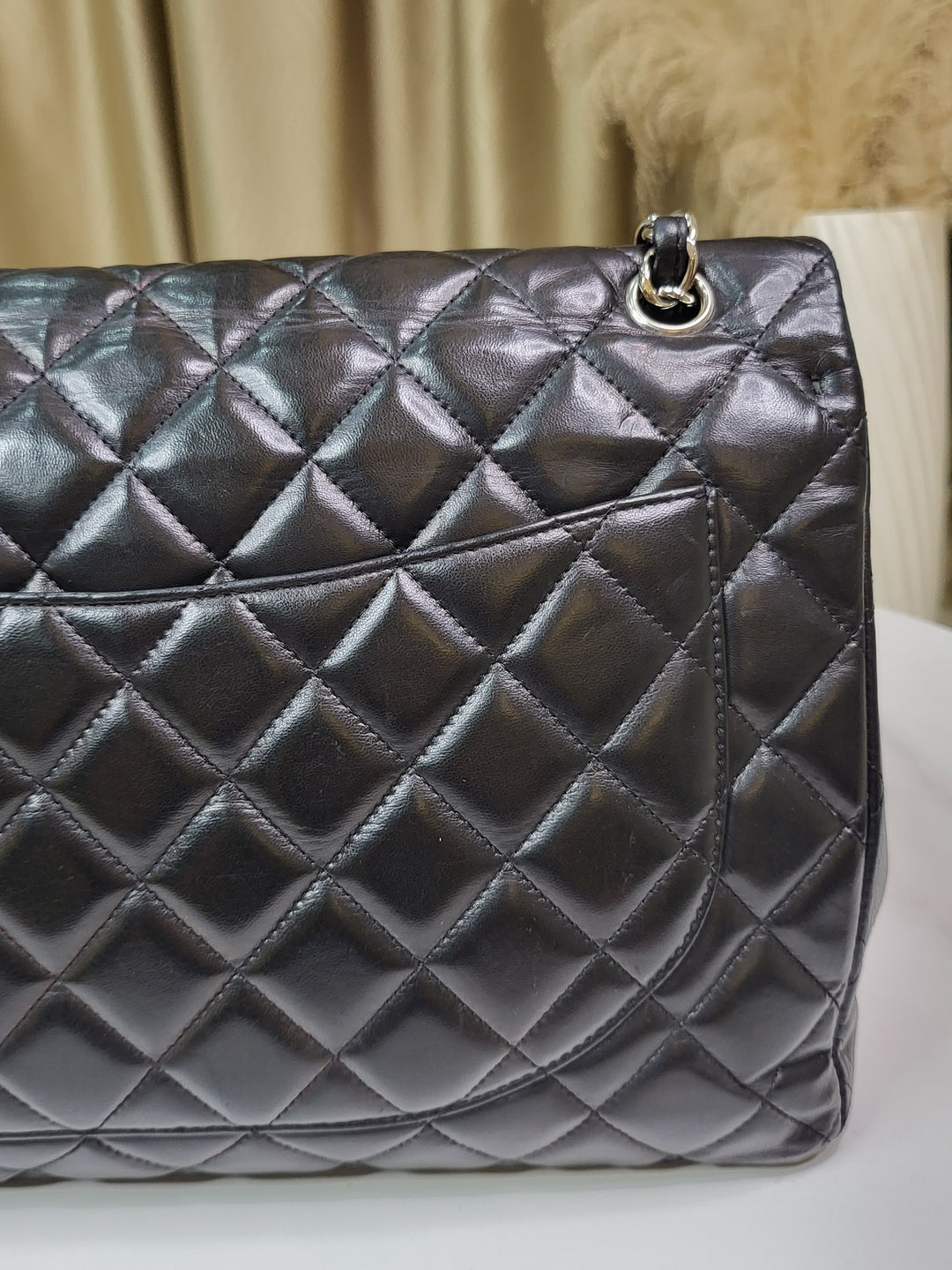 Chanel Lambskin Single Flap Jumbo SHW