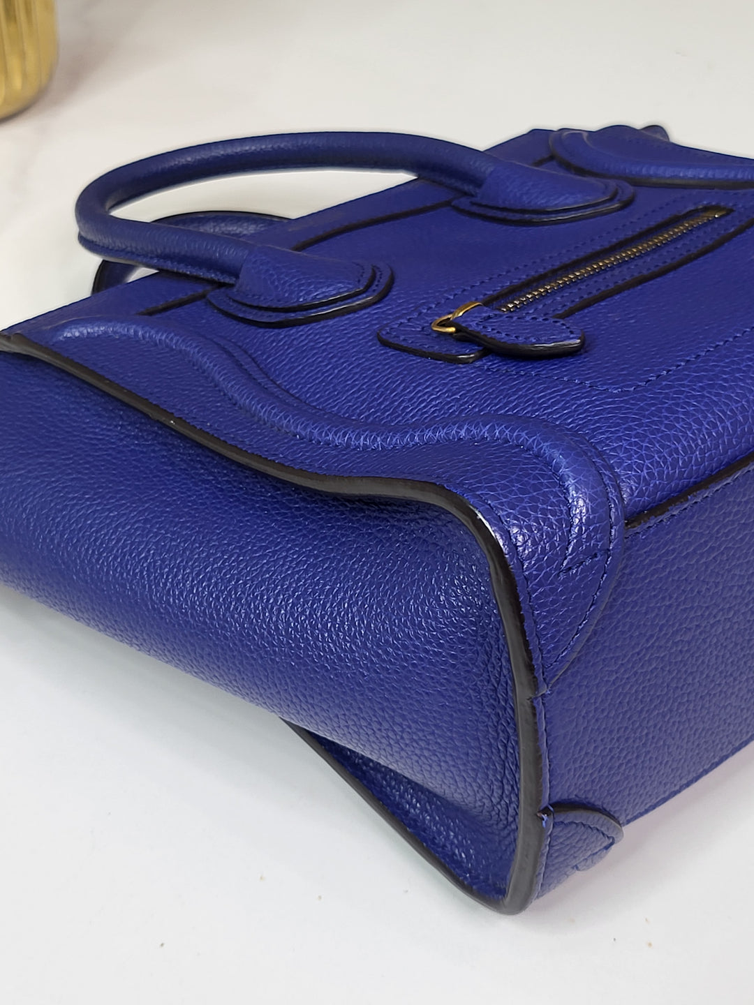 Celine Pebbled Nano Luggage Bag