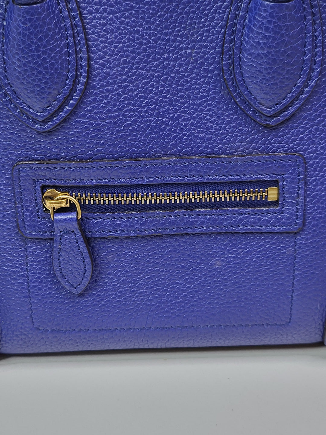 Celine Pebbled Nano Luggage Bag