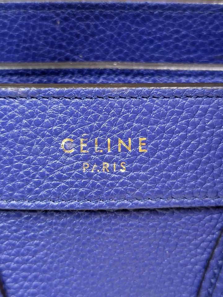 Celine Pebbled Nano Luggage Bag