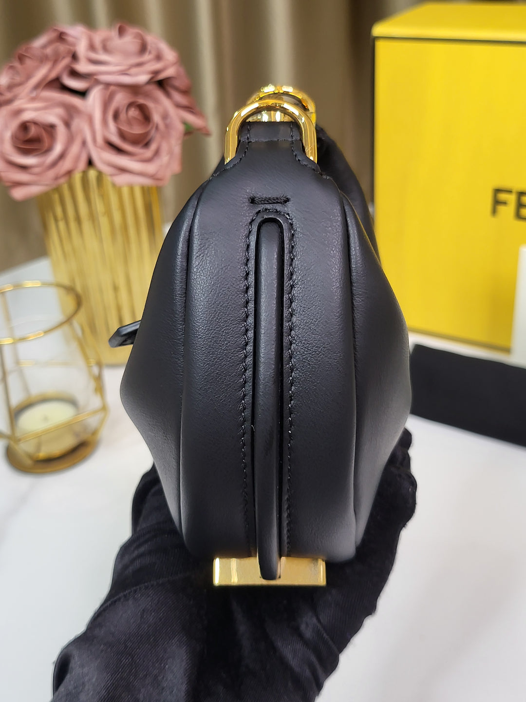 Fendi Nano Fendigraphy Hobo Charm Bag