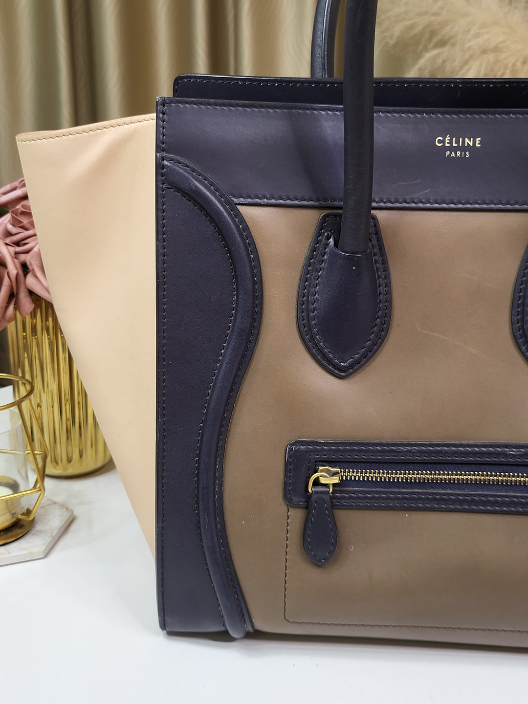 Celine Tri-Color Mini Luggage