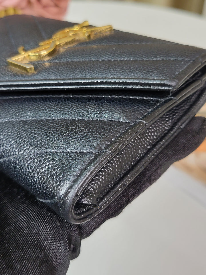 Saint Laurent Grained Envelope Wallet