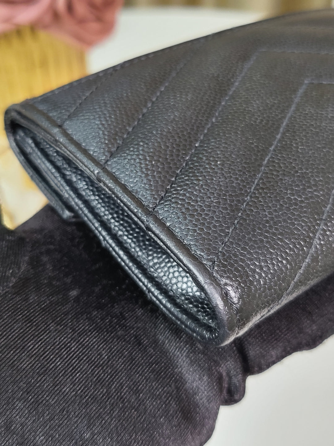 Saint Laurent Grained Envelope Wallet