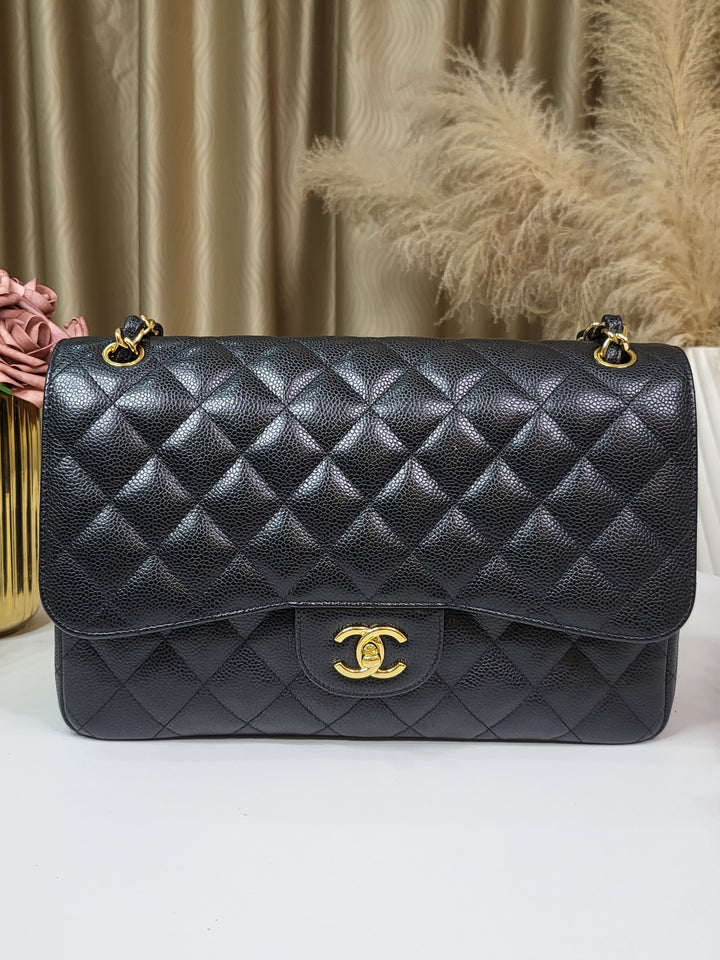 Chanel Caviar Double Flap Jumbo