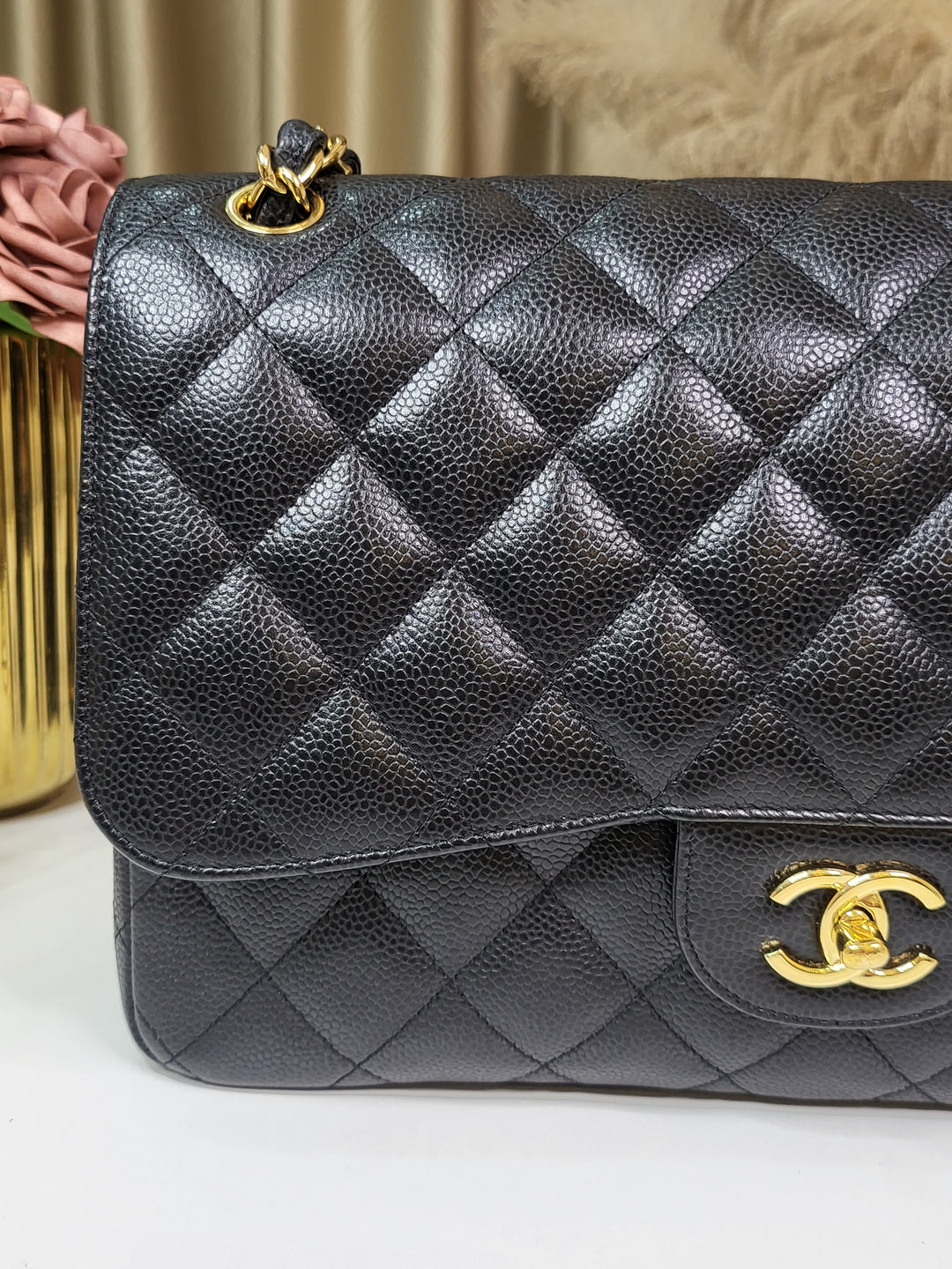 Chanel Caviar Double Flap Jumbo