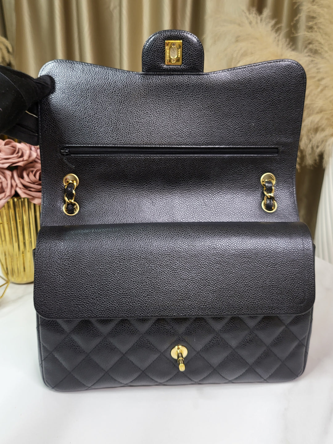 Chanel Caviar Double Flap Jumbo