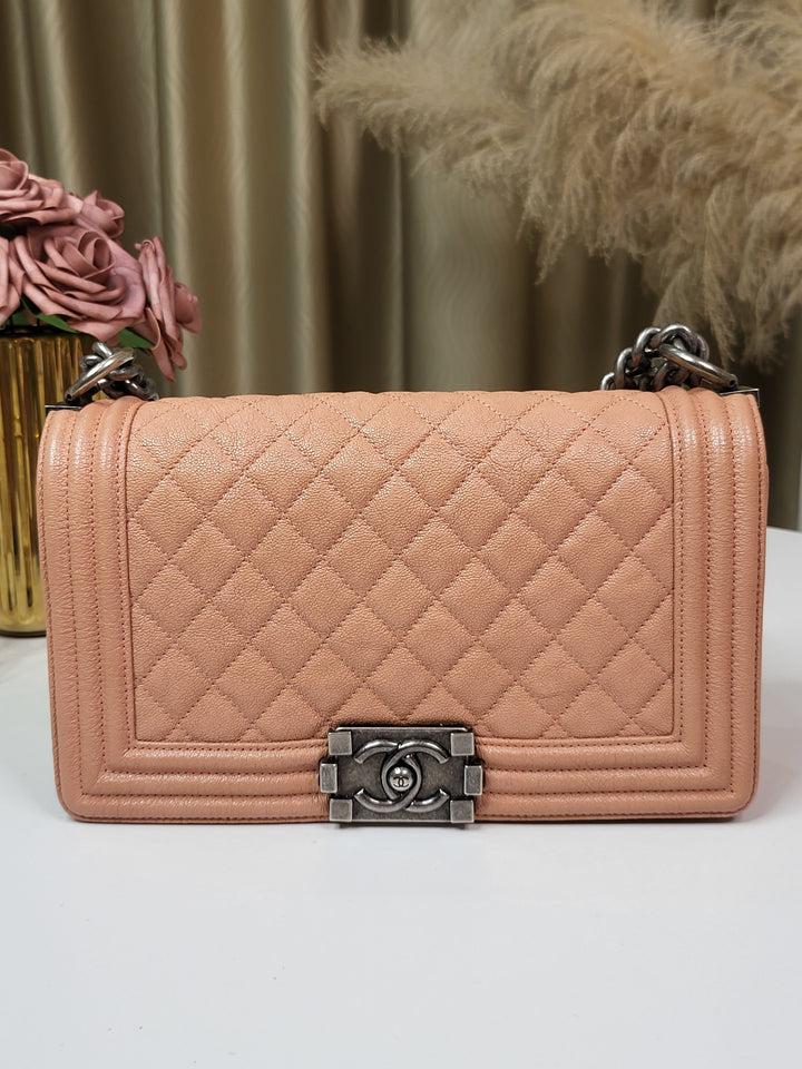 Chanel Soft Caviar Leboy Old Medium Peach