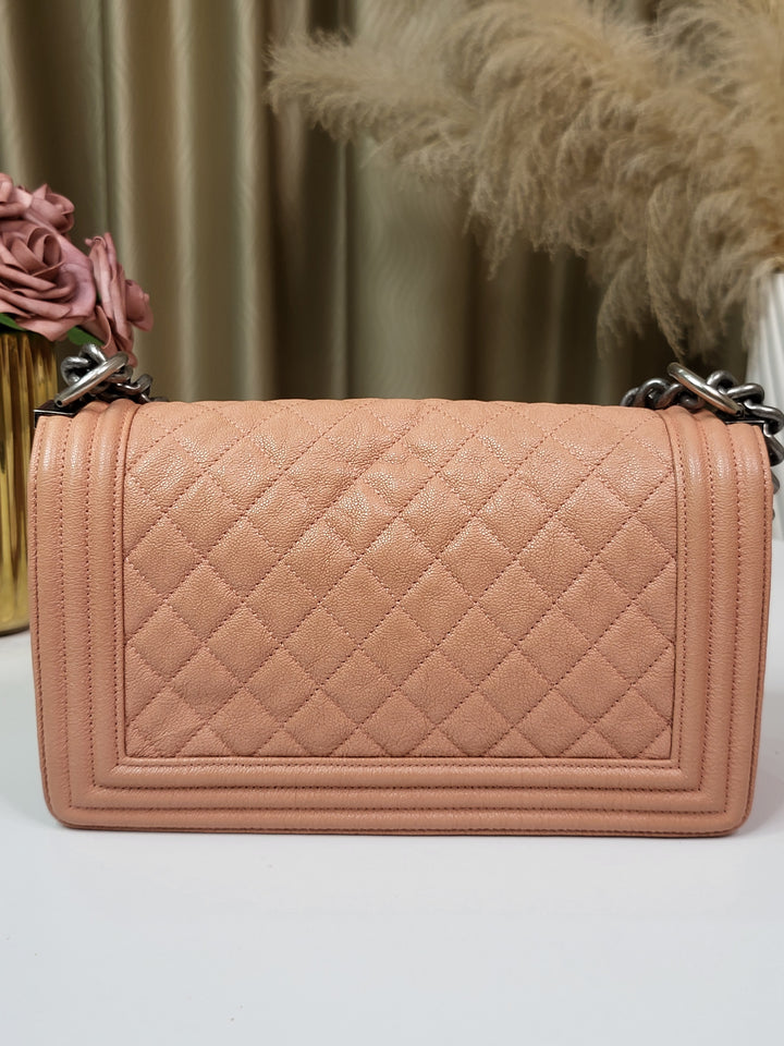 Chanel Soft Caviar Leboy Old Medium Peach