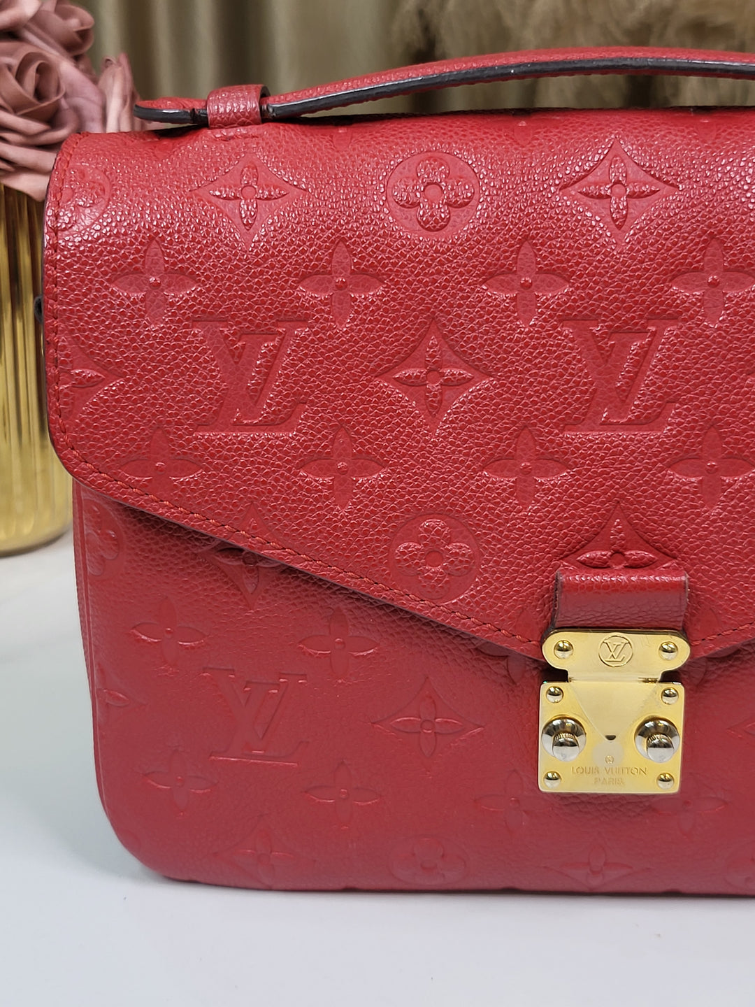 Louis Vuitton Empreinte Pochette Metis Cerise