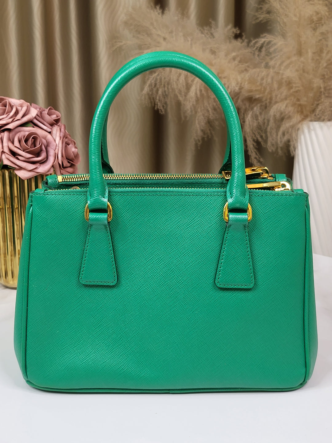 Prada Saffiano Galleria Small Green