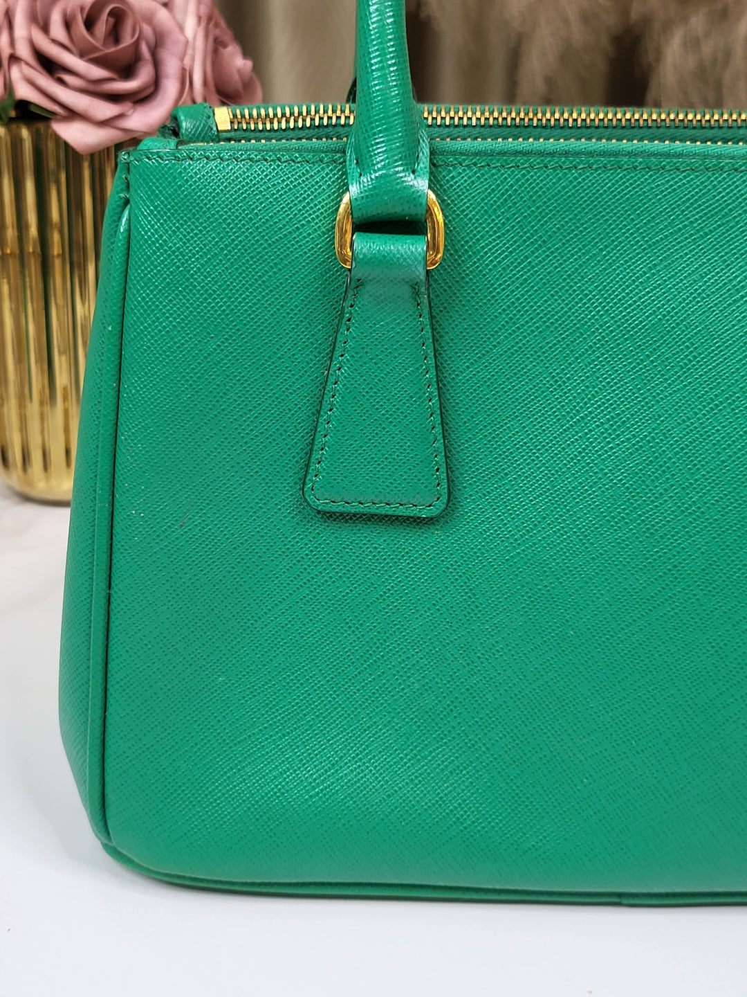 Prada Saffiano Galleria Small Green