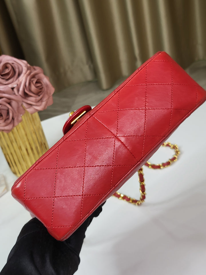 Chanel Lambskin Red Small Flap