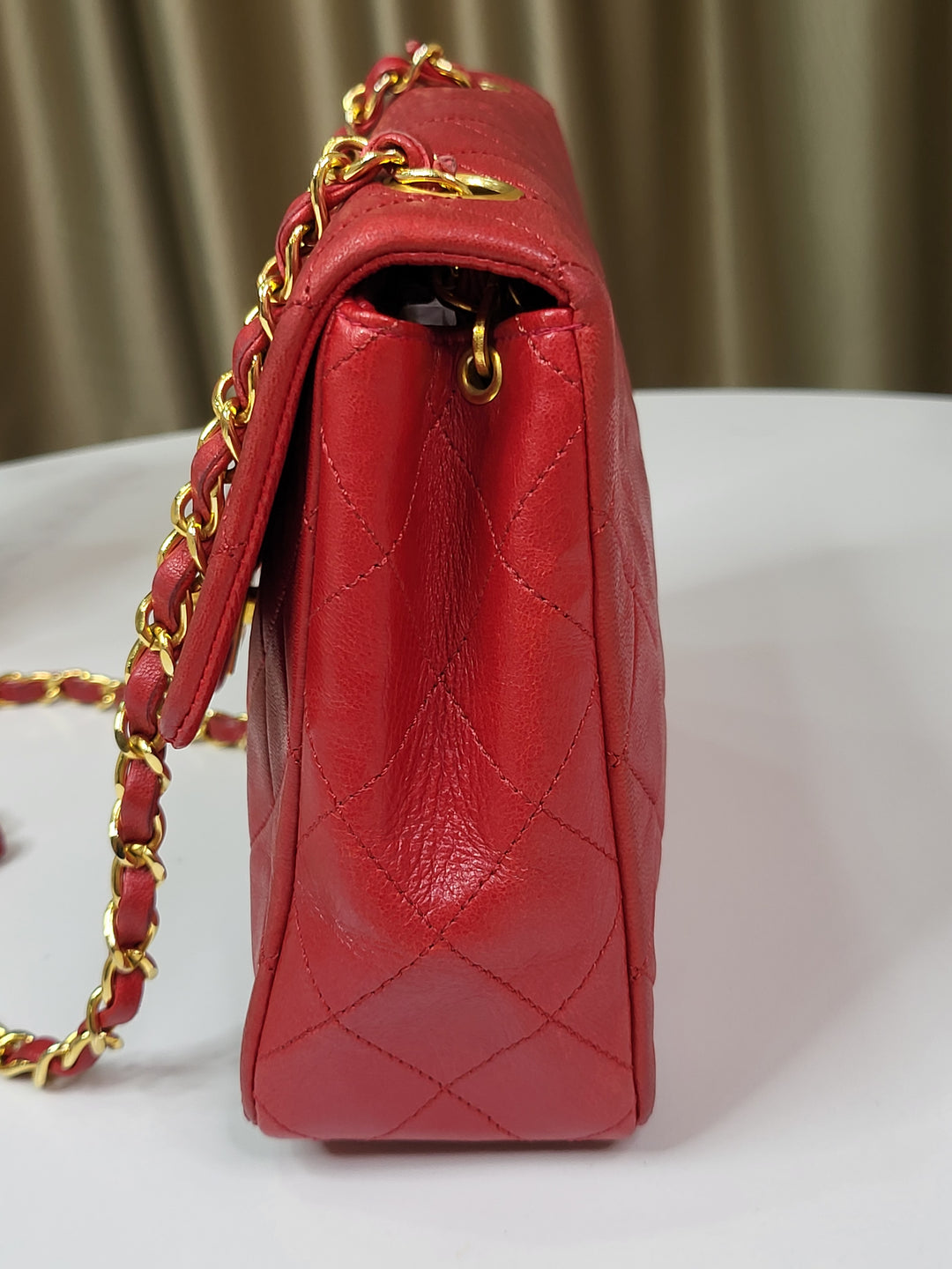 Chanel Lambskin Red Small Flap